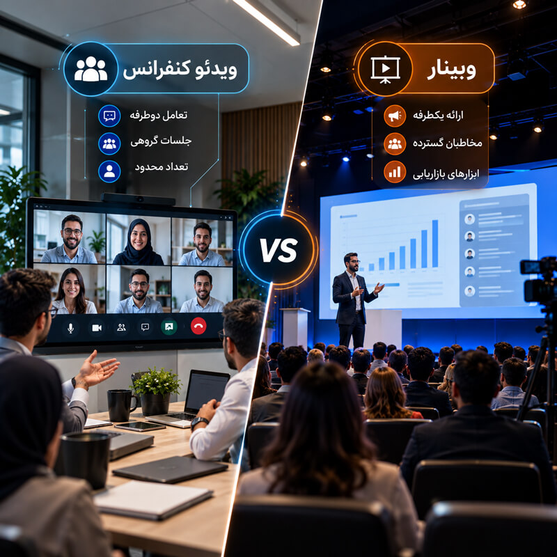 مقایسه سمینار، وبینار و ویدئو کنفرانس