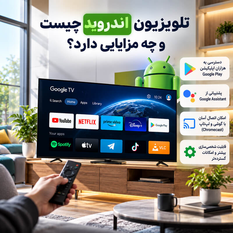 تلویزیون اندروید چیست و چه مزایایی دارد؟ تلویزیون اندروید چیست و چه مزایایی دارد؟