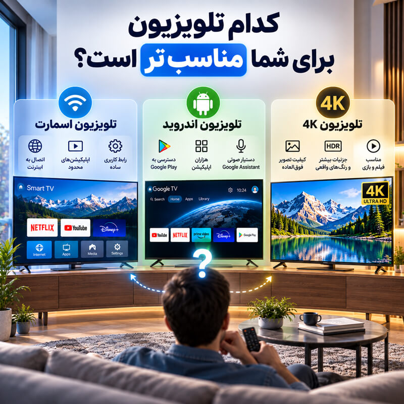 کدام تلویزیون برای شما مناسب‌تر است؟